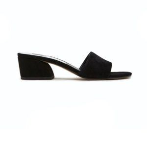 Dolce Vita black suede slides sandals, Rilee 6.5